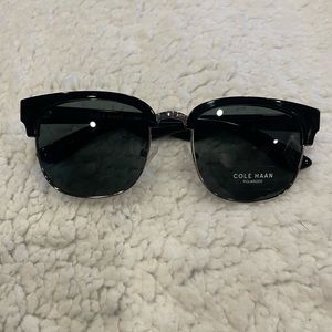 NWT Cole Haan Black Polarized 53mm Sunglasses